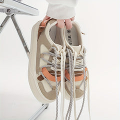 Lace Up Low Cut Canvas Sneakers for Sports and Casual Wear