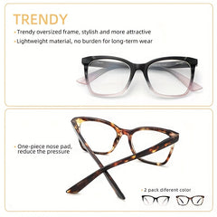 3 Pairs Men's Anti Light Glasses with Glasses Bag and Cloth
