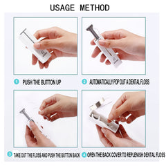 Automatic Toothpick Holder with Floss Storage for Travel Hotel Home