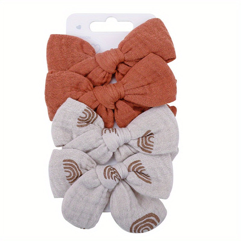 4pcs Bow Hair Clip Cute Headwear for Girls
