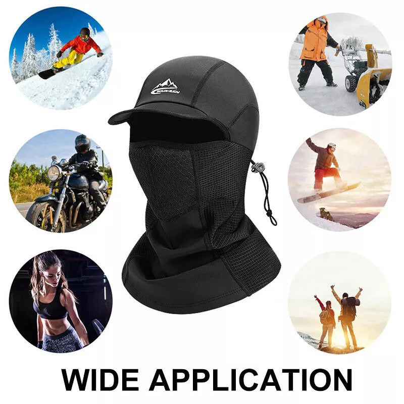 Windproof Ski Balaclava Face Mask Peaked Cap Winter Thermal Cycling Hat