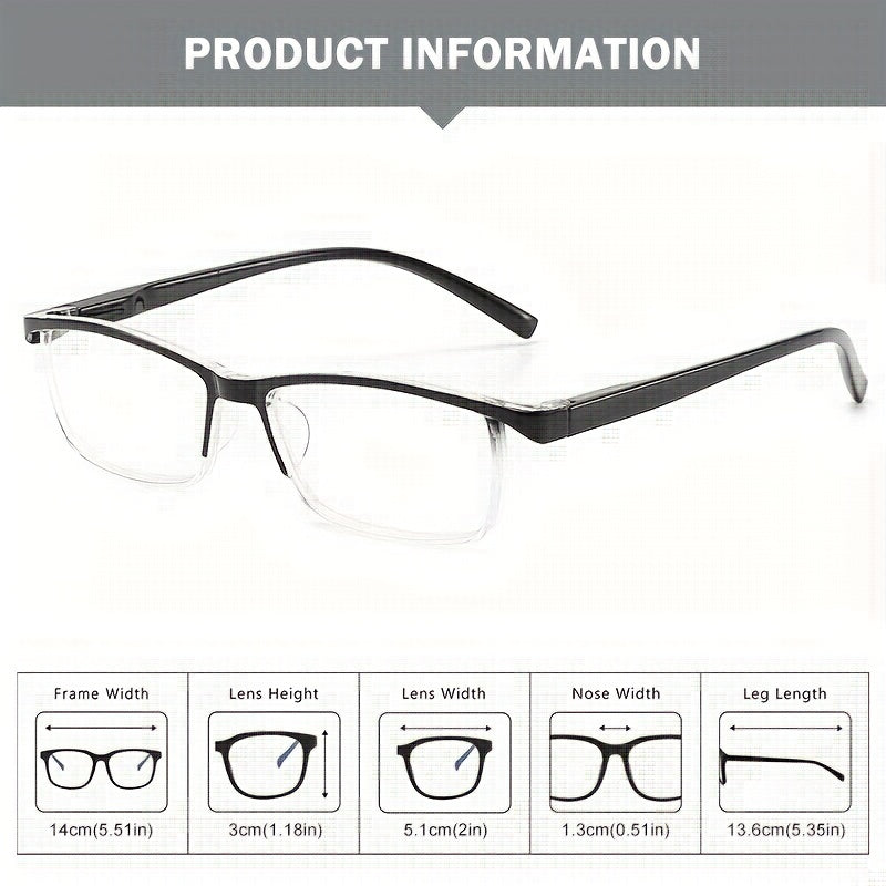Men's Anti Light Square Frame Reading Glasses