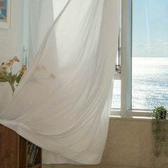 2 Panels Chiffon Sheer Curtains for Bedroom & Living Room