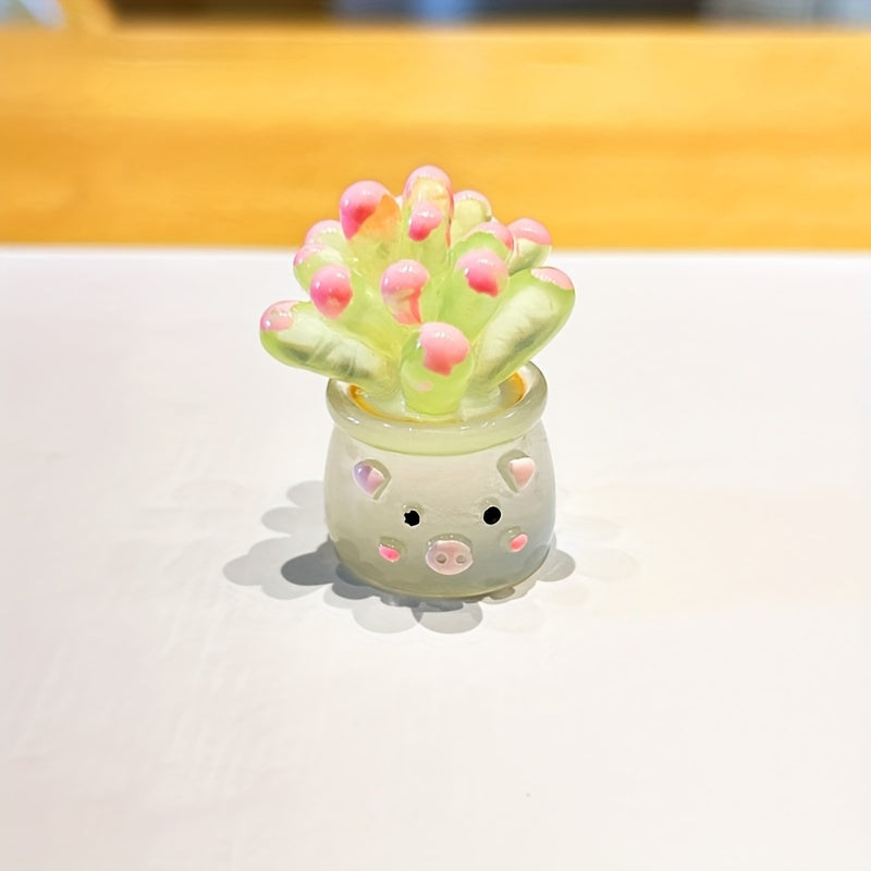 Cartoon Luminous Succulent Potted Decorations