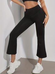 3 Pcs Set Straight Micro Flared Yoga Pants Casual Comfortable Sports Pants