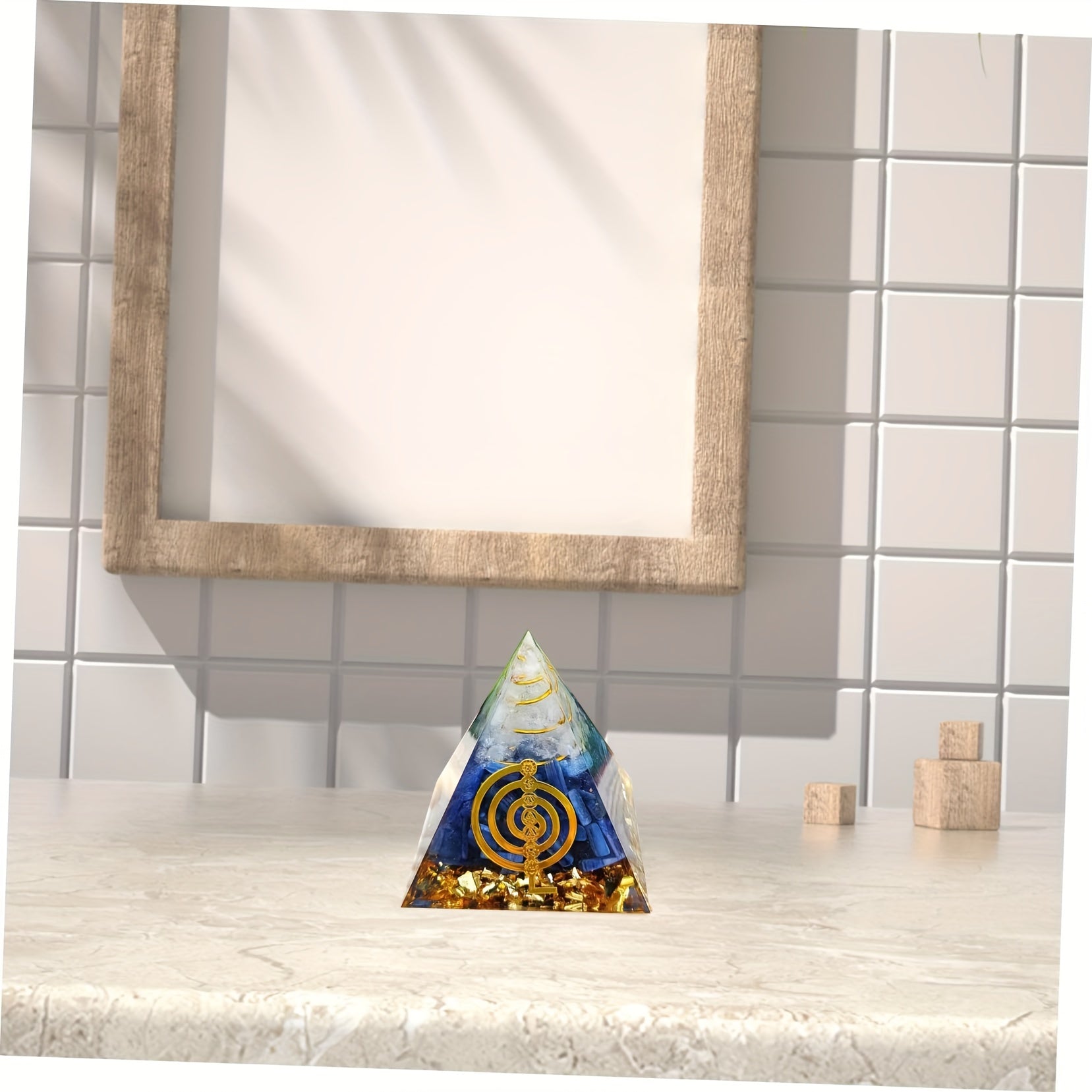 Crystal Pyramid Healing Reiki Chakra Meditation Lucky Stone