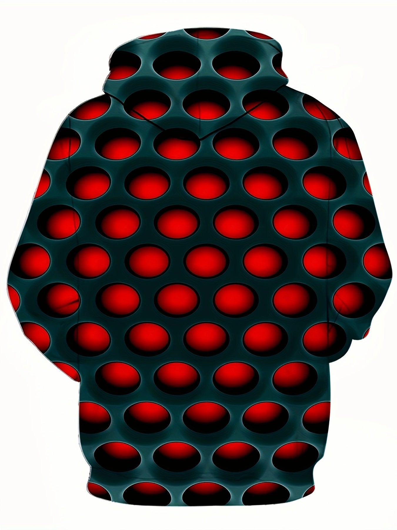 Red Holes 3D Print Hoodies for Men Graphic Hoodie Autumn Winter