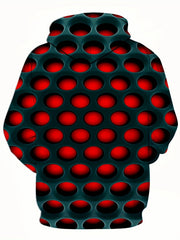 Red Holes 3D Print Hoodies for Men Graphic Hoodie Autumn Winter