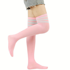 Striped Thigh High Socks Women's Stockings