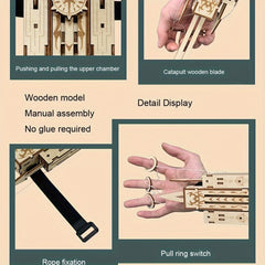 Wooden Plug in Puzzle Toy For Adults Creative Model Diy Assembly Sword Toy