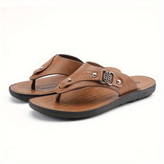 Men's Non Slip Thong Sandals Comfortable Indoor Outdoor Beach Flip Flops