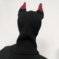 Balaclava Horn Ski Mask Unisex Hip Hop Beanie Knitted Elastic Headgear