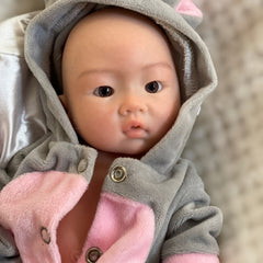 10 Inch Silicone Baby Boy Reborn Doll with Visible Veins