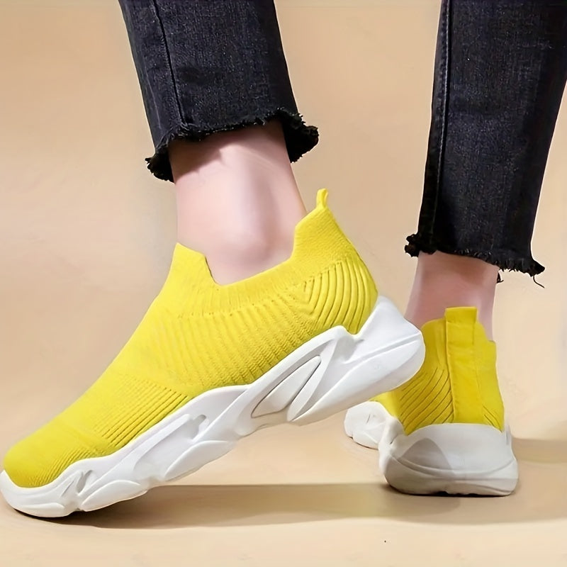 Women's Lightweight Knitted Running Shoes Breathable Low Top Sneakers