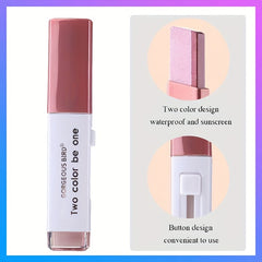 Two Tone Gradient Eyeshadow Stick Waterproof Long Lasting 2 In 1 Eye Makeup