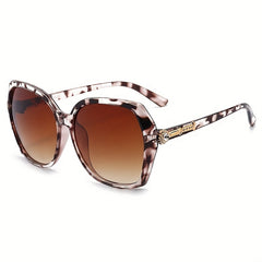 Square Sunglasses Rhinestone Gradient UV400 Sun Shades Glasses