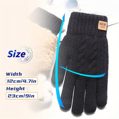 Winter Touch Screen Waterproof Knit Gloves for Men Women Anti Slip Thermal Warm