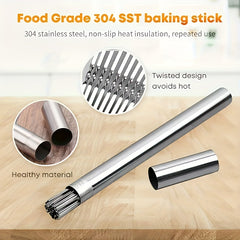 21pcs Stainless Steel BBQ Skewers Set with Storage Bucket