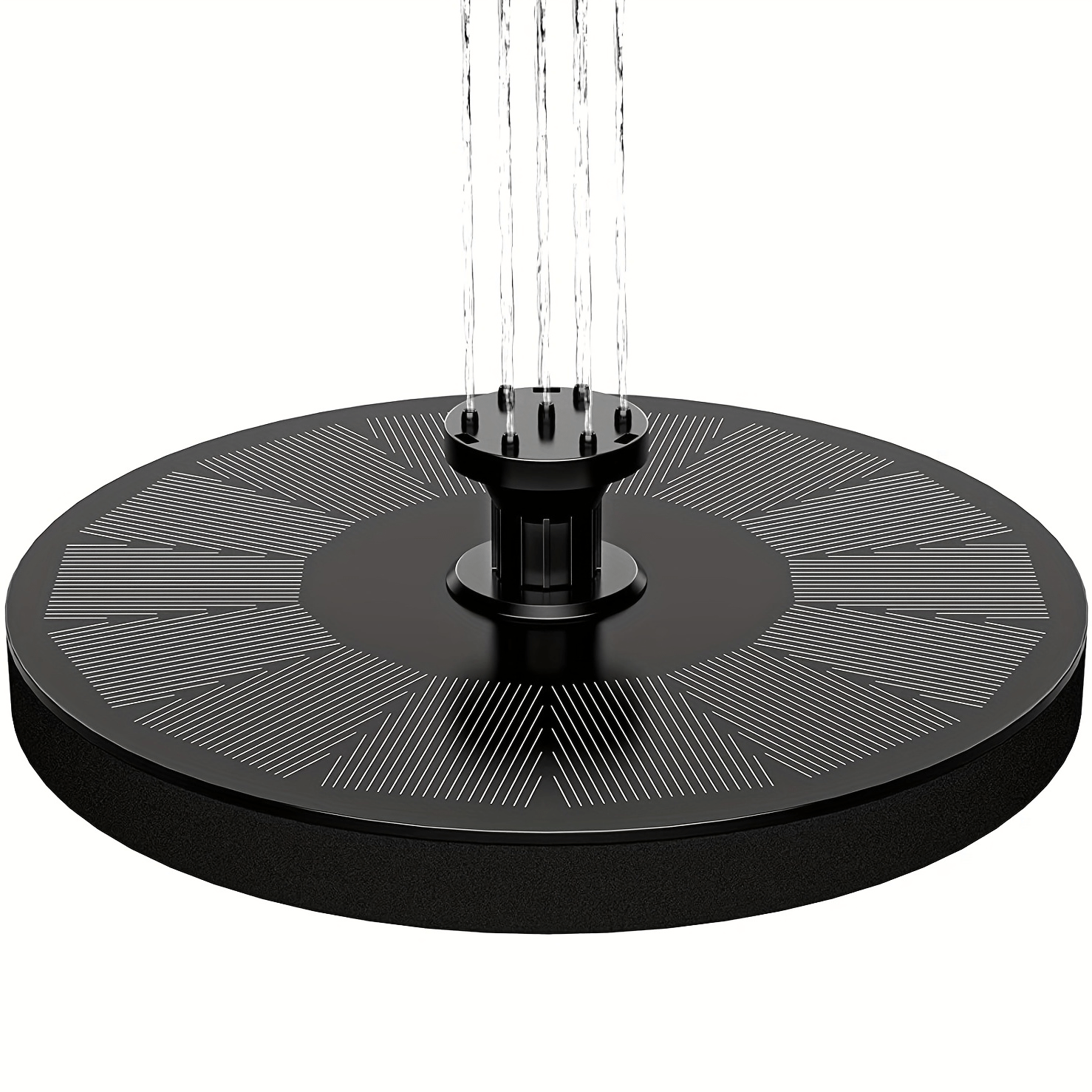 Solar Pond Fountain Bird Bath Pump w/ 6 Nozzles, 1.4W Panel Kit