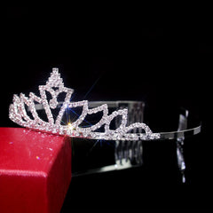 Rhinestone Headband Queen Crown Tiara Head Jewelry Bridal Wedding Hair Access