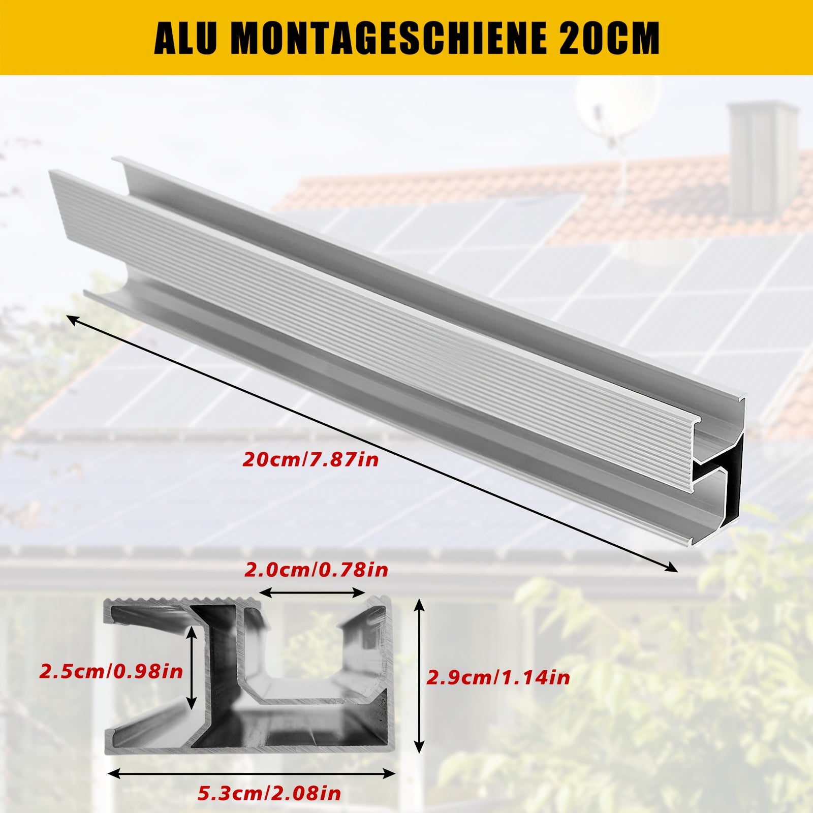 Solar Bracket Brick Roof Mounting Kit Extended Photovoltaic Mounting Rail