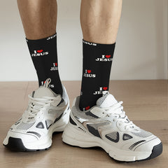 Men Winter Socks Outdoor Sports Warm Socks Novelty Crew Sock
