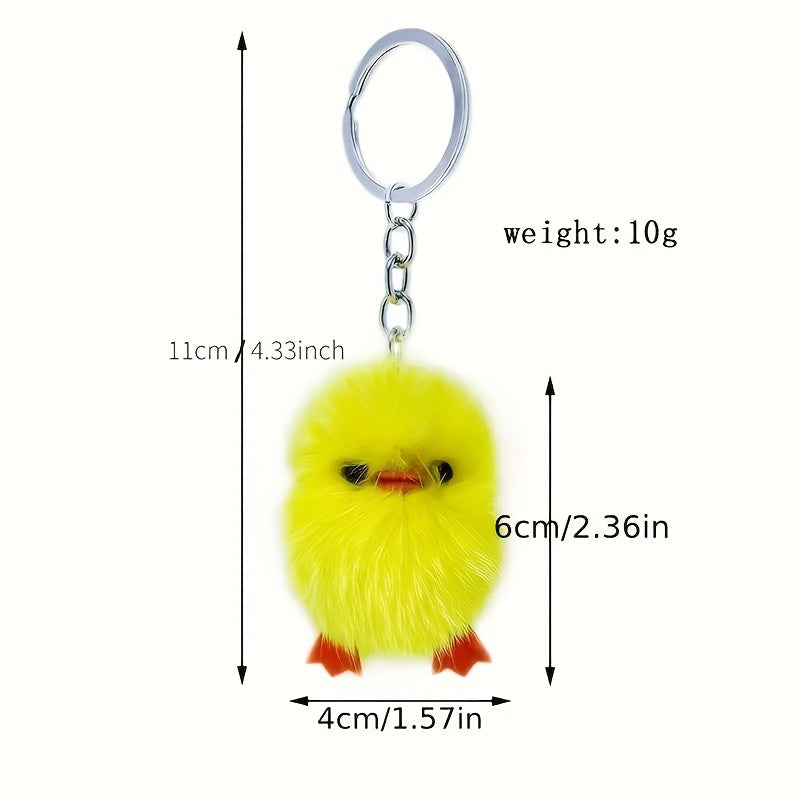 2pcs Little Duck Plush Key Chain Perfect Accessories Pendant