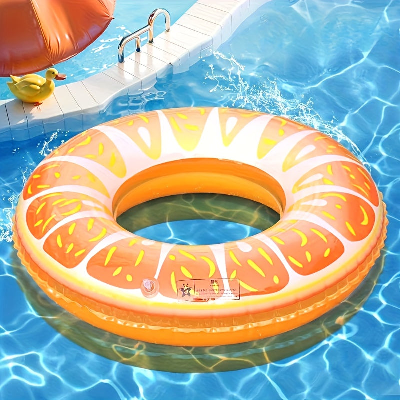 Summer Swimming Ring Mixed Colors Fruit Patterns Durable PVC Float