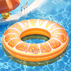 Summer Swimming Ring Mixed Colors Fruit Patterns Durable PVC Float
