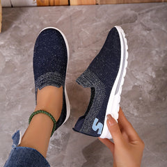 Women's Breathable Slip On Flat Outdoor Shoes Lightweight Low Top Shoes