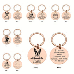 Custom Engraved Stainless Steel Pet ID Tag for Dogs and Cats