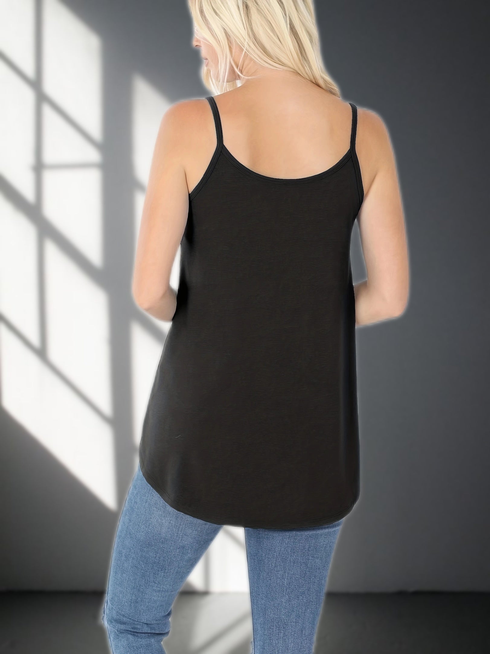 Women's Solid Spaghetti Strap Cami Top