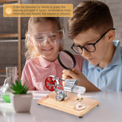 Mini Stirling Engine Motor Kit LED Generator Science Kit