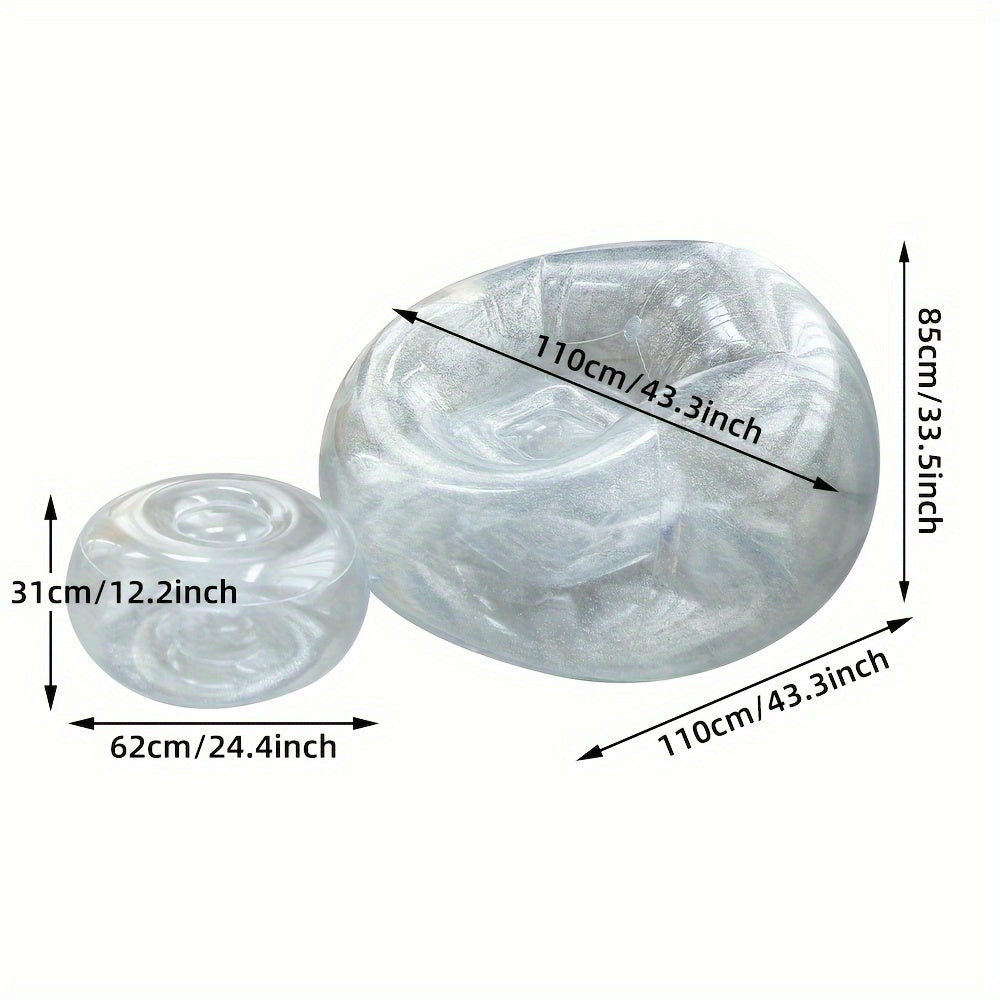 Portable Transparent Outdoor Inflatable Sofa for Camping & Beach