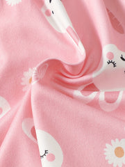 Baby Girls Rabbit Graphic Bowknot Dress