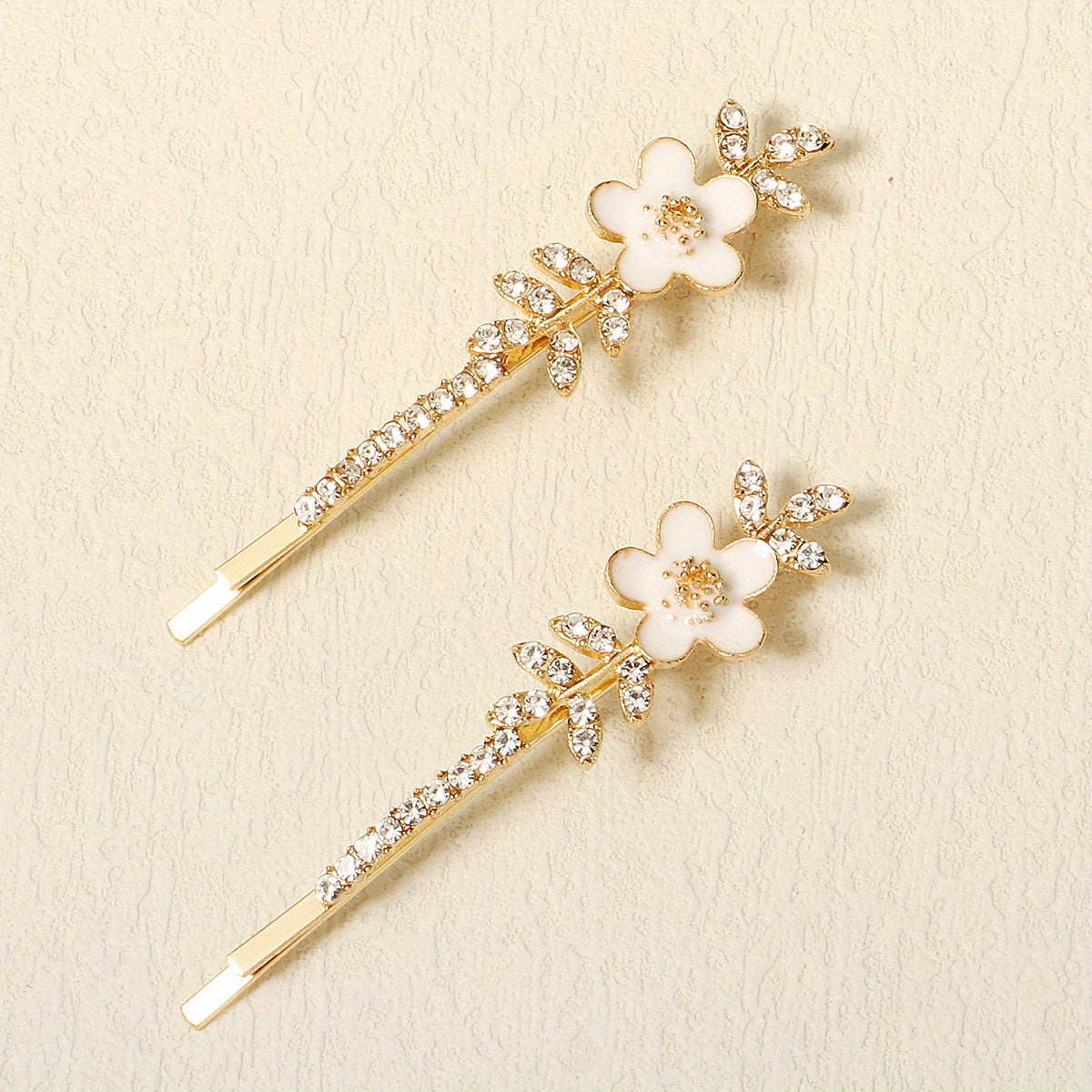 Rhinestone Flower Bobby Pin Head Jewelry Hair Accessories Small Gift