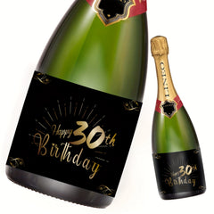 30th Birthday Bottle Labels for Champagne & Wine Bottles