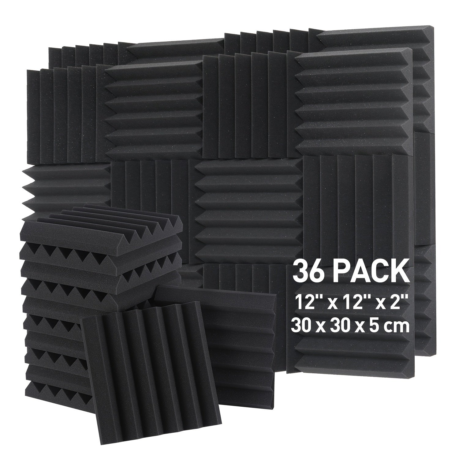 36pcs Acoustic Sound Absorbing Cotton for Recording Room