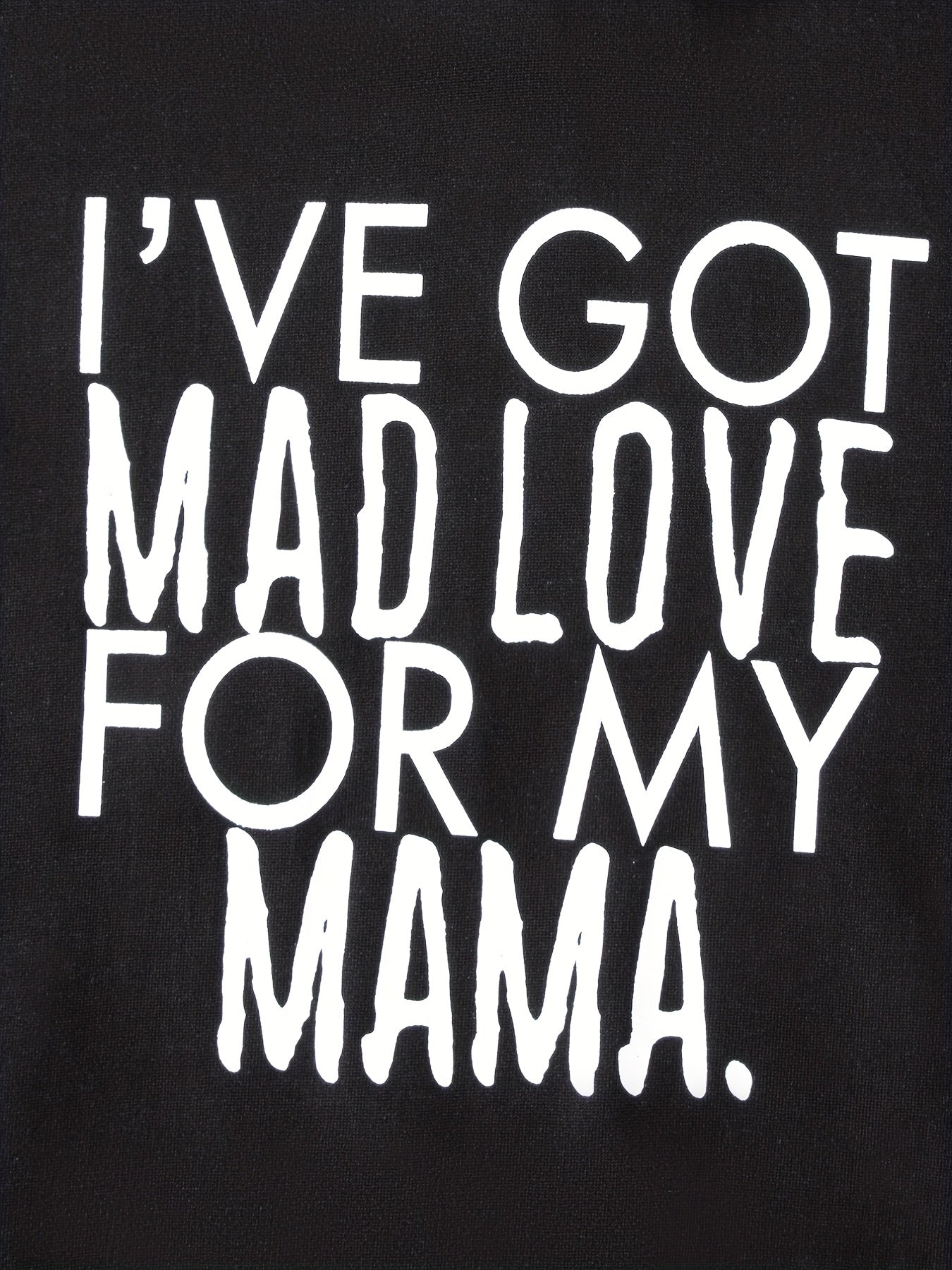 Kid's Casual Hoodie I'VE GOT MAD LOVE FOR MY MAMA Print Long Sleeve Top