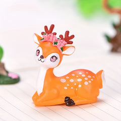 4pcs Cartoon Deers Home Decor Ornaments Funny Housewarming Gift Party Favors