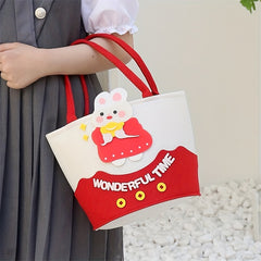 Rabbit Pattern Handbag Sweet Bucket Bag Baby Celebration Gift Storage