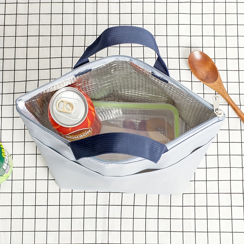 300D Oxford Cloth Lunch Bag Insulated Hand-held Outdoor Picnic Waterproof Bag