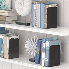 Metal Bookends with Anti Slip Pads for Books Magazines DVDs