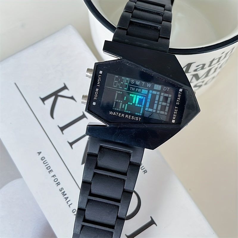 Waterproof Aircraft Watch Luminous Electronic Children's Watch