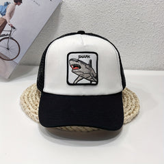 Shark Patch Trucker Hat Sunshade Baseball Cap Lightweight Dad Hats