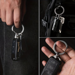 2pcs Steel Carabiner Keychain Quick Release Lightweight for Outdoor