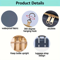 Large Capacity Makeup Storage Bag with 5 Compartments