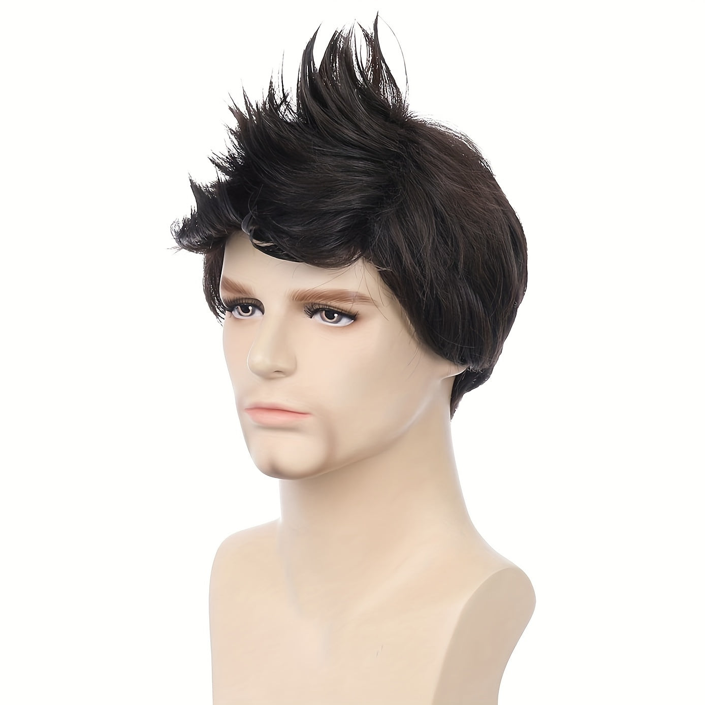 Men's Fauxhawk Curly Wig Anime Cosplay Halloween Costume Party