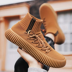 Men's Knit Slip-On Casual Shoes Lightweight Breathable Sock Shoes