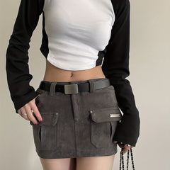 Punk Metal Buckle Belt Unisex Vintage PU Leather Jeans Pants Belt